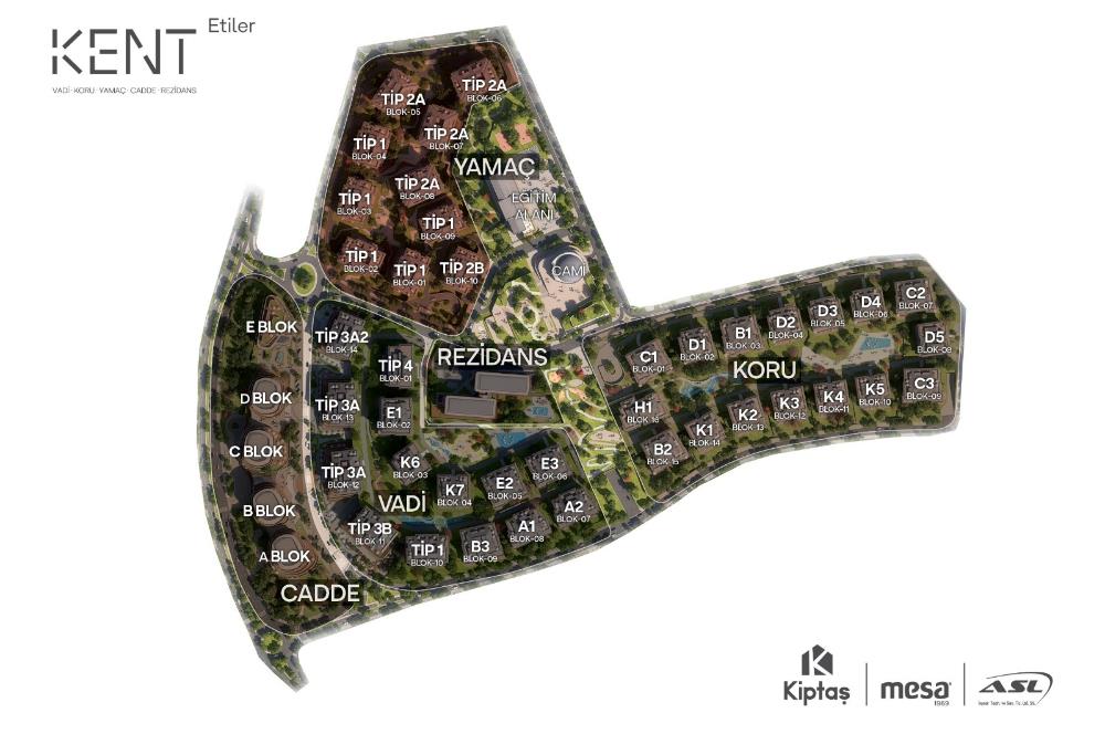 Mesa Kent Etilerde 130 m² Büyük Tip 2+1 | Lüks & Yüksek Değer