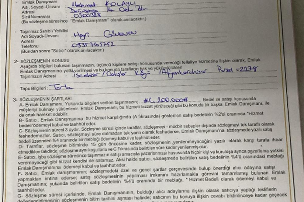 Century21 Plus'dan İscehisar/Çalışlar Köyünde Satılık Tarla