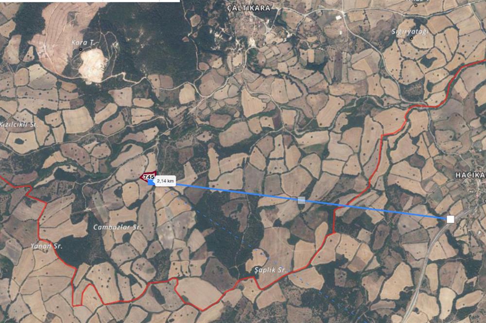 C21 Cius; Çanakkale Çan Çaltıkara Satılık 6.000m2 Tarla