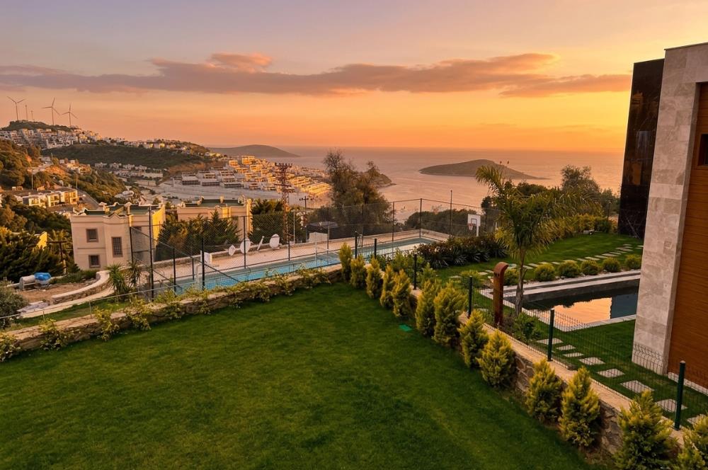 Bodrum Koyunbaba Deniz Manzaralı Özel Havuzlu 4+1 Kiralık Villa
