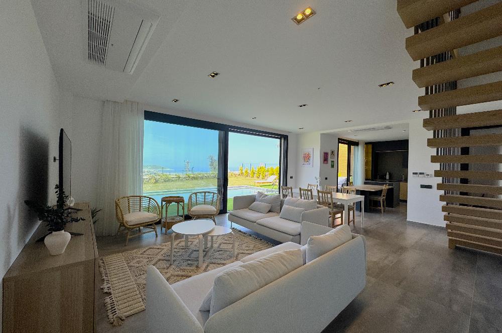 Bodrum Koyunbaba Deniz Manzaralı Özel Havuzlu 4+1 Kiralık Villa