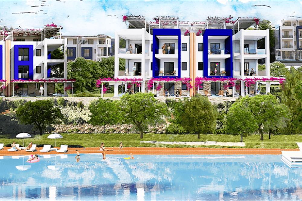 Kıyıkışlacık İasos Marin Sitesi Deniz manzaralı 2+1 Sıfır Daireler