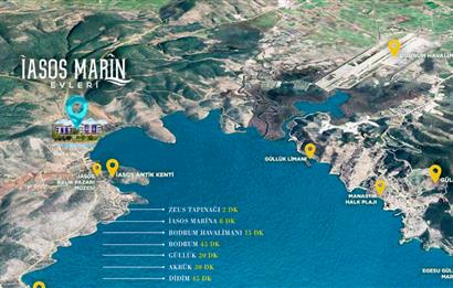 Kıyıkışlacık İasos Marin Sitesi Deniz manzaralı 2+1 Sıfır Daireler