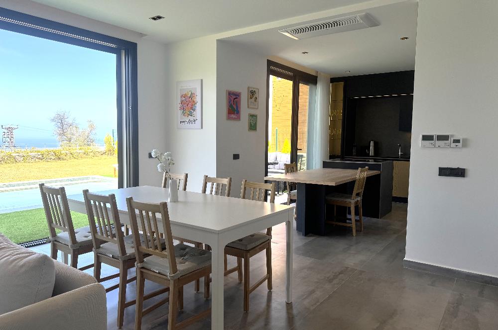 Bodrum Koyunbaba Deniz Manzaralı Özel Havuzlu 4+1 Kiralık Villa