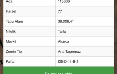 SUBAŞINDA YATIRIMLIK TARLA