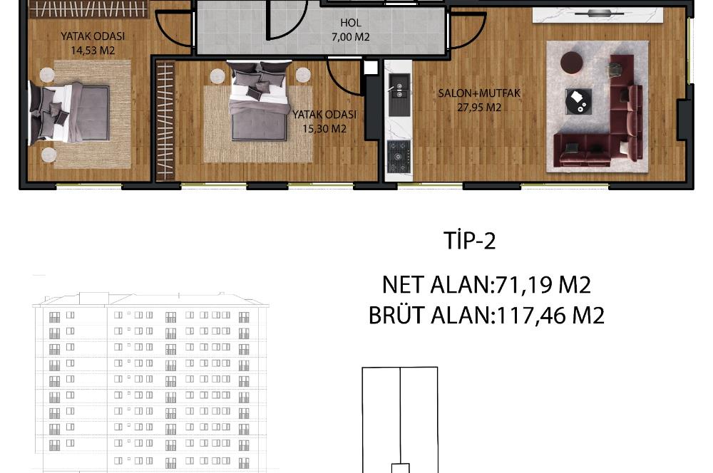 YAPIM AŞAMASINDA SIFIR PROJEDE LÜKS 2+1 DAİRELER