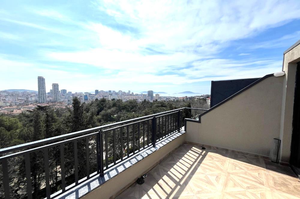 KORU PARKININ İÇİNDE KAPANMAZ DENİZ VE ADALAR MANZARALI PRESTİJLİ  3+2 LÜX DUBLEKS  ﻿