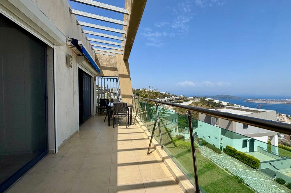 Bodrum Gündoğan My Blue Residence’ta Deniz Manzaralı  – Plajlara Servisli, Full Eşyalı