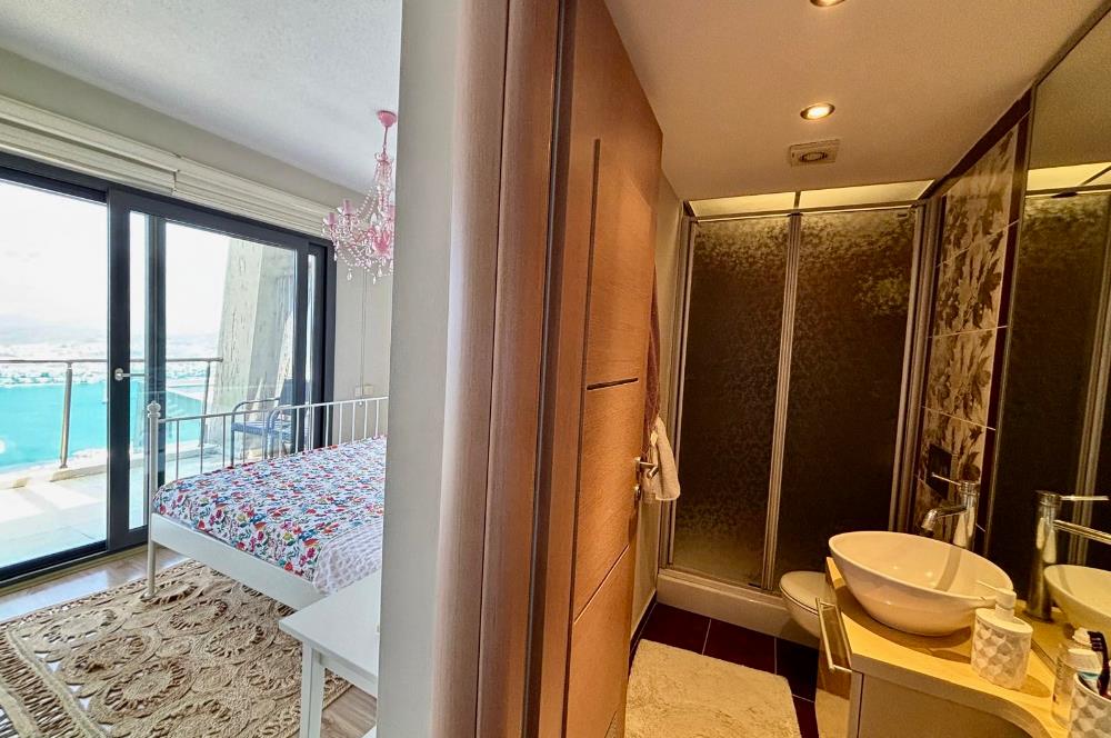 Bodrum Gündoğan My Blue Residence’ta Deniz Manzaralı  – Plajlara Servisli, Full Eşyalı