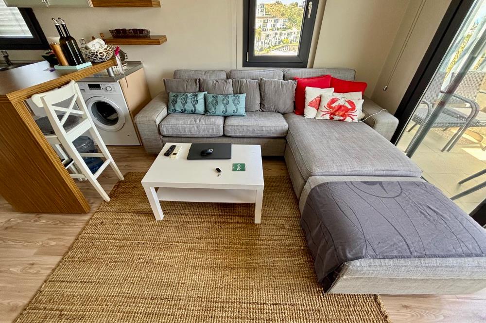 Bodrum Gündoğan My Blue Residence’ta Deniz Manzaralı  – Plajlara Servisli, Full Eşyalı