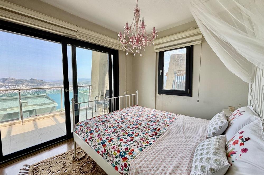 Bodrum Gündoğan My Blue Residence’ta Deniz Manzaralı  – Plajlara Servisli, Full Eşyalı