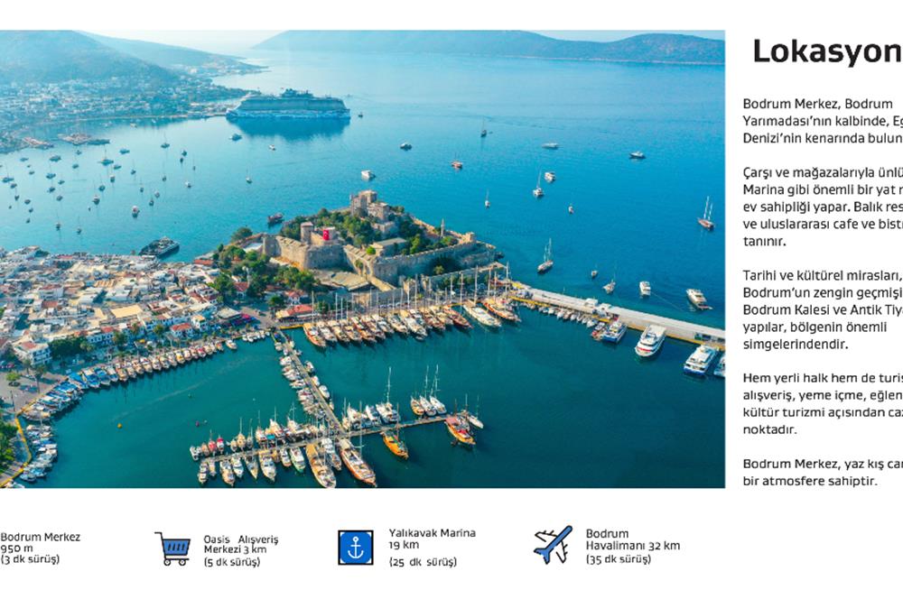 Bodrum merkezde satılık projede kalan son daire