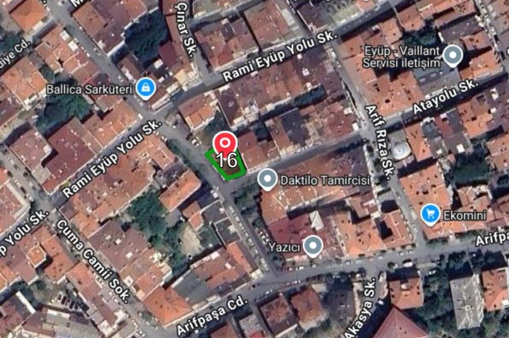 Eyüpsultan Projesi Çizilmiş 201 m² 2. Derece Tarihi Eser Arsa