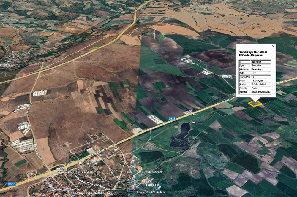 CENTURY 21 BAL SUSURLUK DEMİRKAPI SATILIK TARLA 13 DÖNÜM 