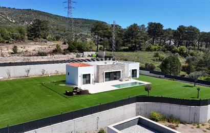 Bodrum Kızılağaç satılık tek kat lüks sıfır villa