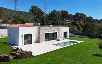 Bodrum Kızılağaç satılık tek kat lüks sıfır villa