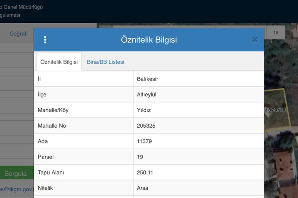 ALTIEYLÜL YILDIZ MH. MERKEZİ KONUMDA SATILIK 250 M2 ARSA