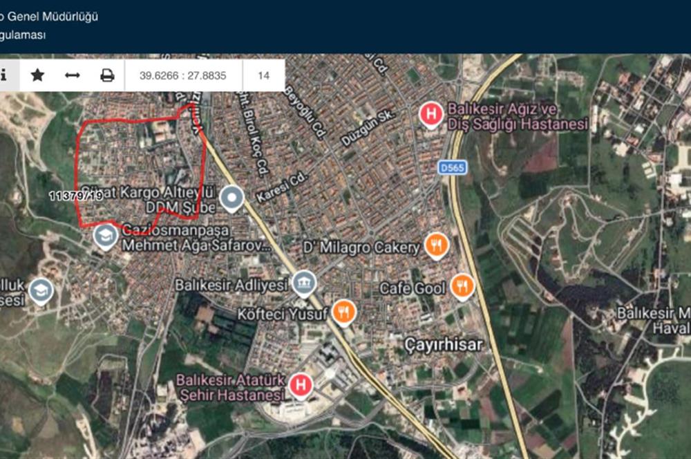 ALTIEYLÜL YILDIZ MH. MERKEZİ KONUMDA SATILIK 250 M2 ARSA