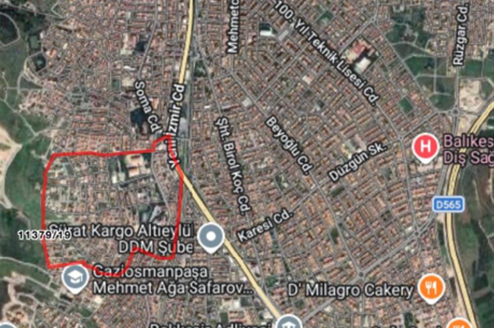 ALTIEYLÜL YILDIZ MH. MERKEZİ KONUMDA SATILIK 250 M2 ARSA