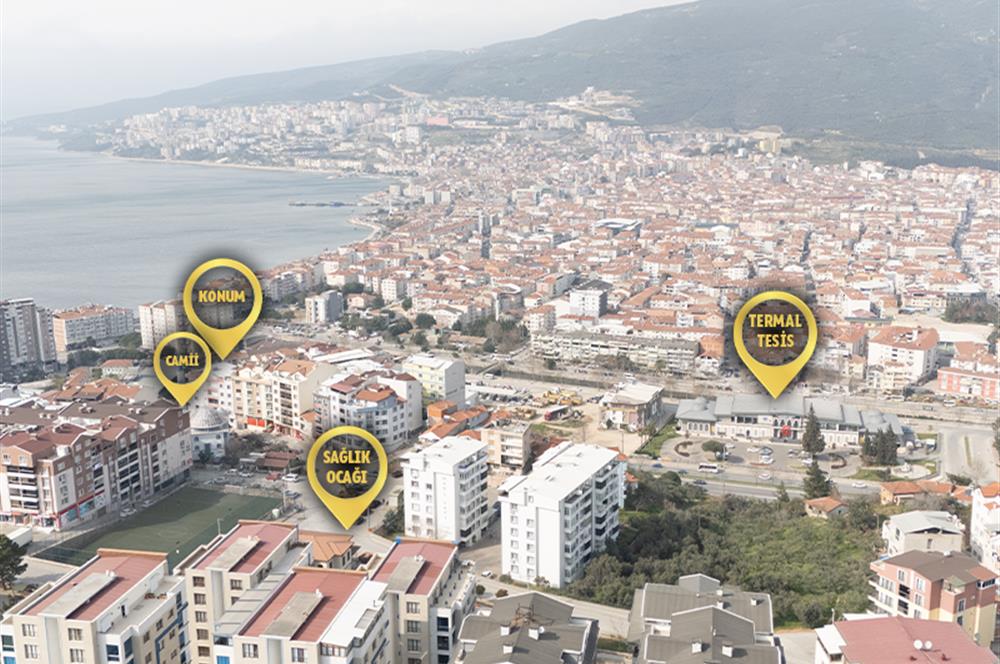 C21 Cius; Hisarda Körfez Manzaralı 3 Cepheli Kiralık Daire