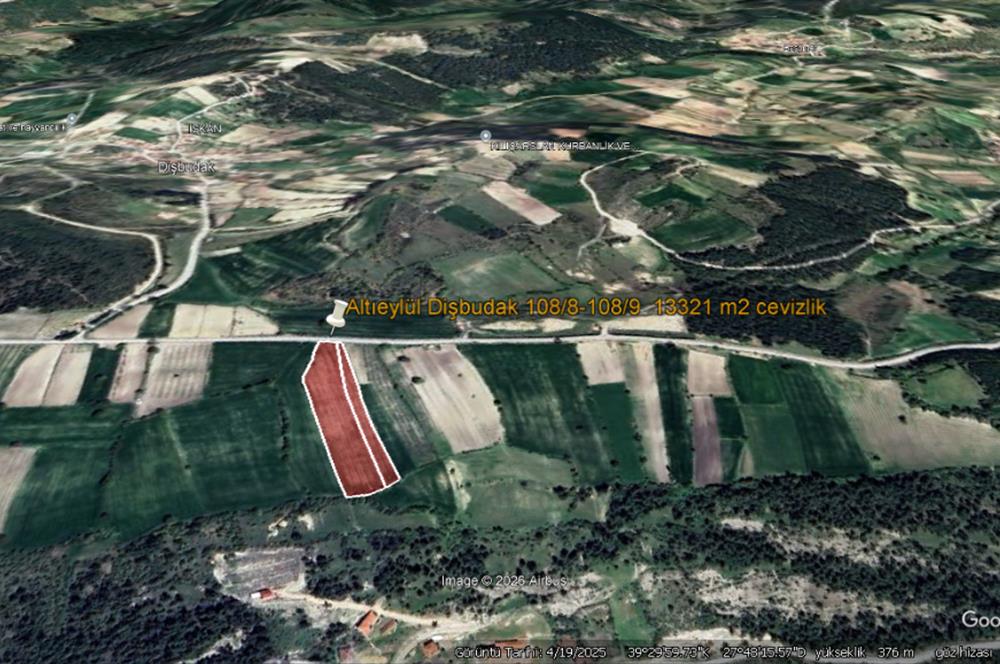 C21 BAL'DAN DİŞBUDAK'TA 13321 M2 ASFALTA CEPHE SATILIK CEVİZLİK