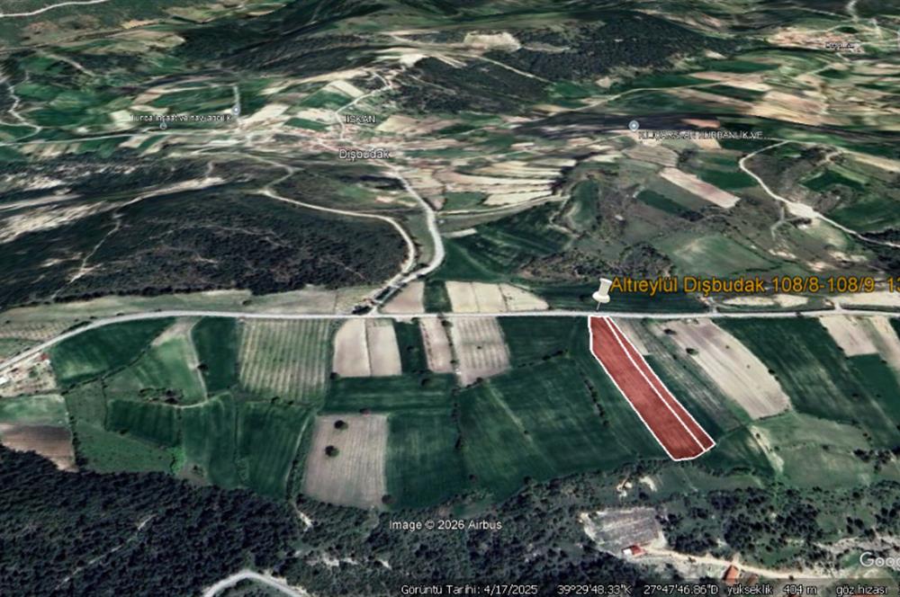 C21 BAL'DAN DİŞBUDAK'TA 13321 M2 ASFALTA CEPHE SATILIK CEVİZLİK