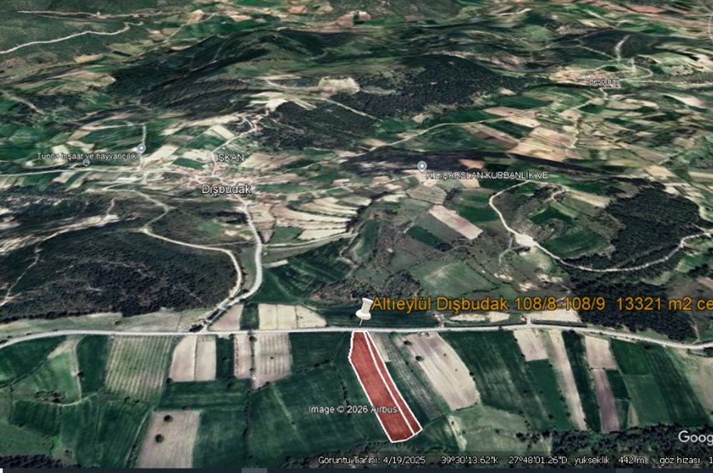 C21 BAL'DAN DİŞBUDAK'TA 13321 M2 ASFALTA CEPHE SATILIK CEVİZLİK