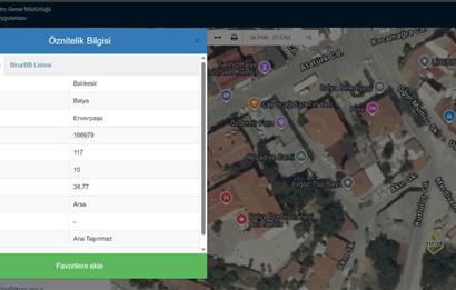 CENTRUY 21 BAL'DAN  BALYA ENVERPAŞA MAHALLESİ SATILIK AHIR VE ARSA
