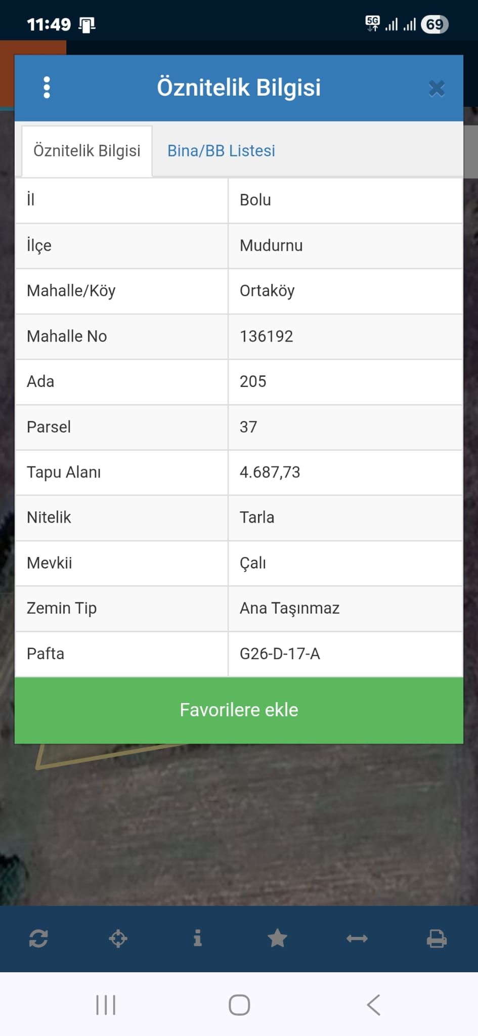 BOLU MUDURNU'DA YATIRIMLIK TARLA