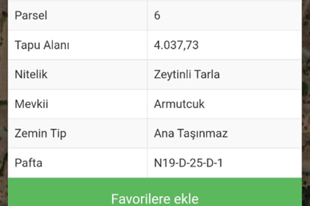 Bodrum Mazı'da yatırım değeri yüksek satılık tarla