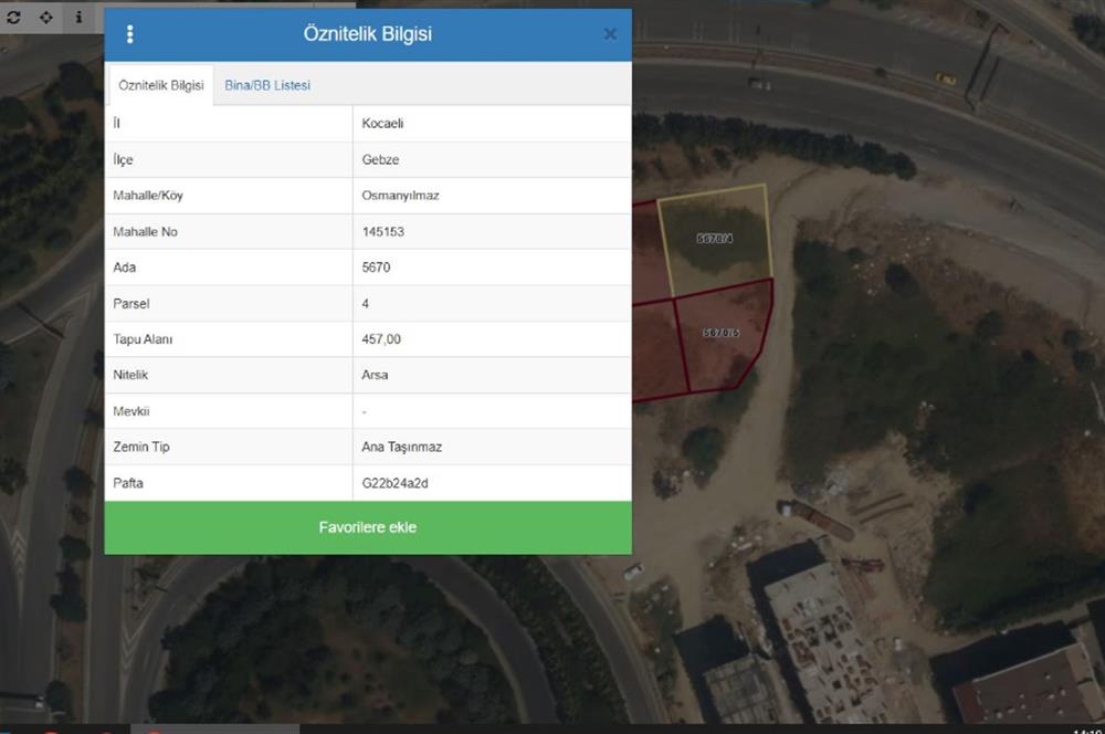 KOCAELİ ,GEBZE ESKİHİSAR FERİBOT YOLU ÜZERİ 3345m2 KİRALIK ARSA