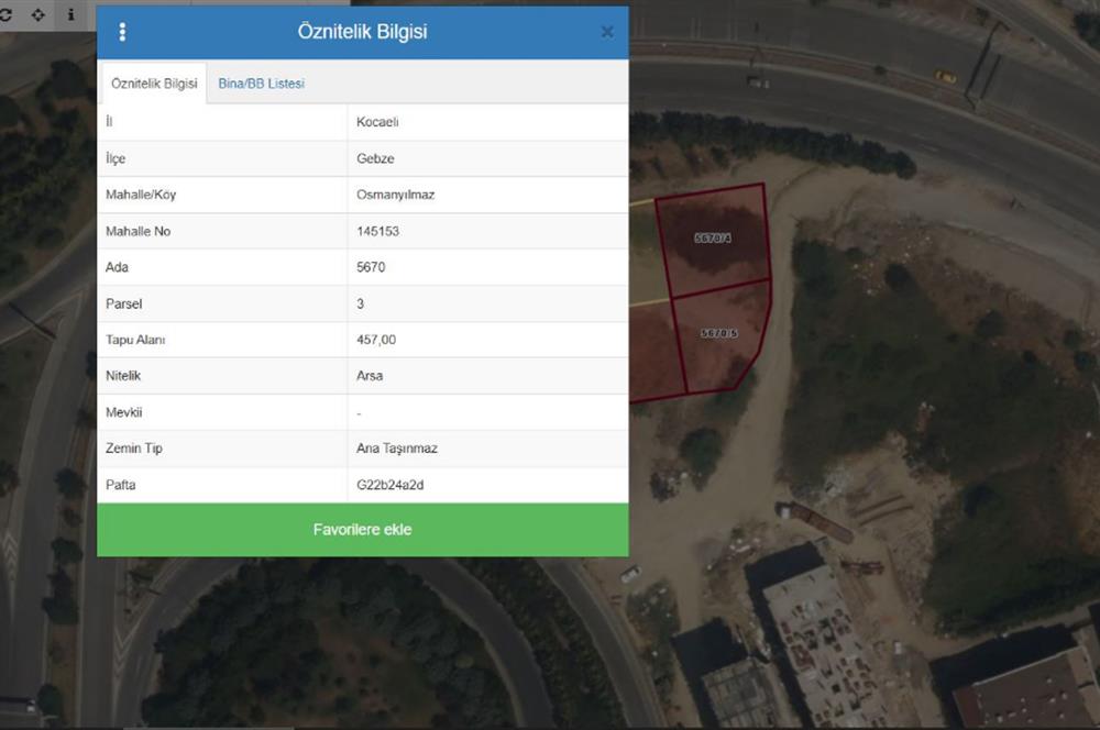 KOCAELİ ,GEBZE ESKİHİSAR FERİBOT YOLU ÜZERİ 3345m2 KİRALIK ARSA