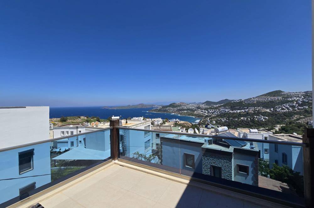 Bodrum Gümüşlükte Deniz Manzaralı 3+2 Satılık Tripleks