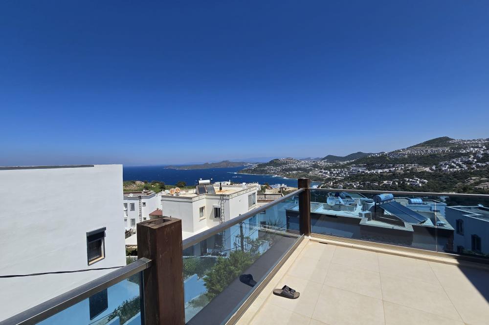 Bodrum Gümüşlükte Deniz Manzaralı 3+2 Satılık Tripleks