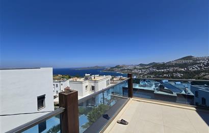 Bodrum Gümüşlükte Deniz Manzaralı 3+2 Satılık Tripleks