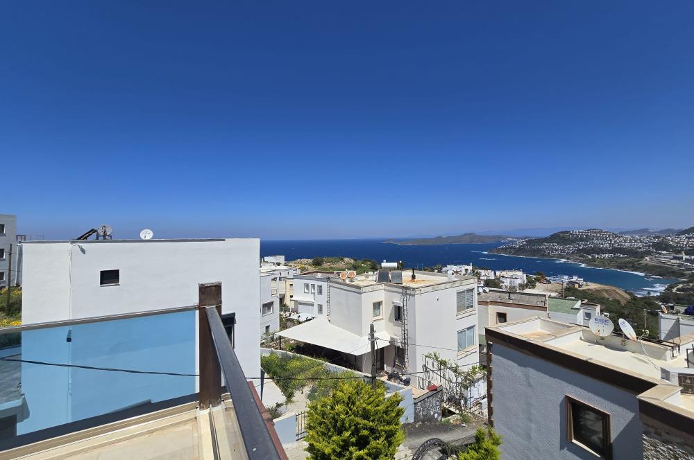 Bodrum Gümüşlükte Deniz Manzaralı 3+2 Satılık Tripleks