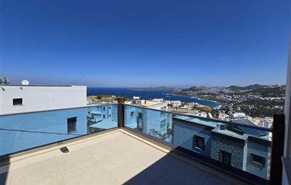 Bodrum Gümüşlükte Deniz Manzaralı 3+2 Satılık Tripleks