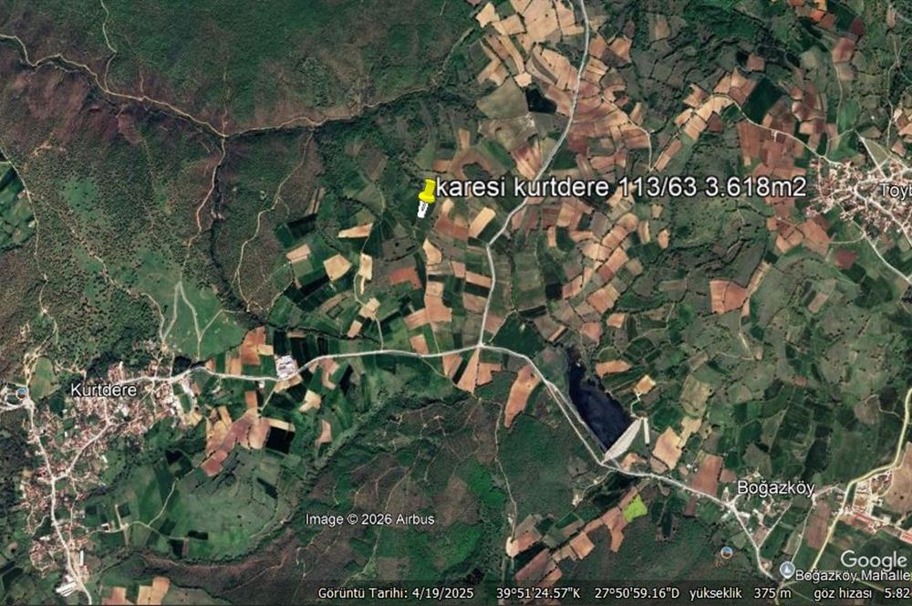 CENTURY 21 BAL OFİSİNDEN BALIKESİR KURTDERE KÖYÜNDE SATILIK TARLA