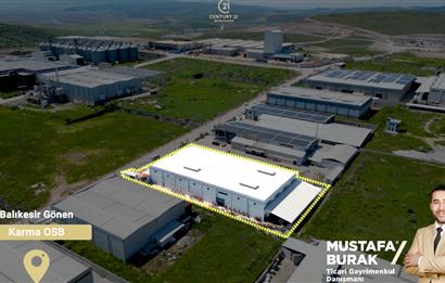 CENTURY 21 BAL'DAN GÖNEN DERİ İHTİSAS VE KARMA OSB’DE  3.500 m² KAPALI ALANLI  ÜÇ YAŞINDA YÜKSEK NİTELİKLİ SATILIK FABRİKA