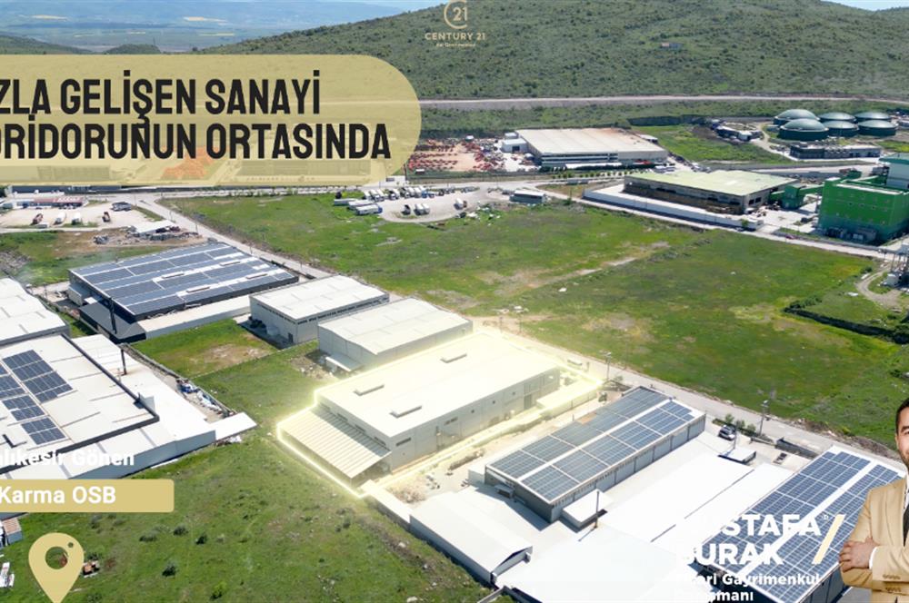 CENTURY 21 BAL'DAN GÖNEN DERİ İHTİSAS VE KARMA OSB’DE  3.500 m² KAPALI ALANLI  ÜÇ YAŞINDA YÜKSEK NİTELİKLİ SATILIK FABRİKA