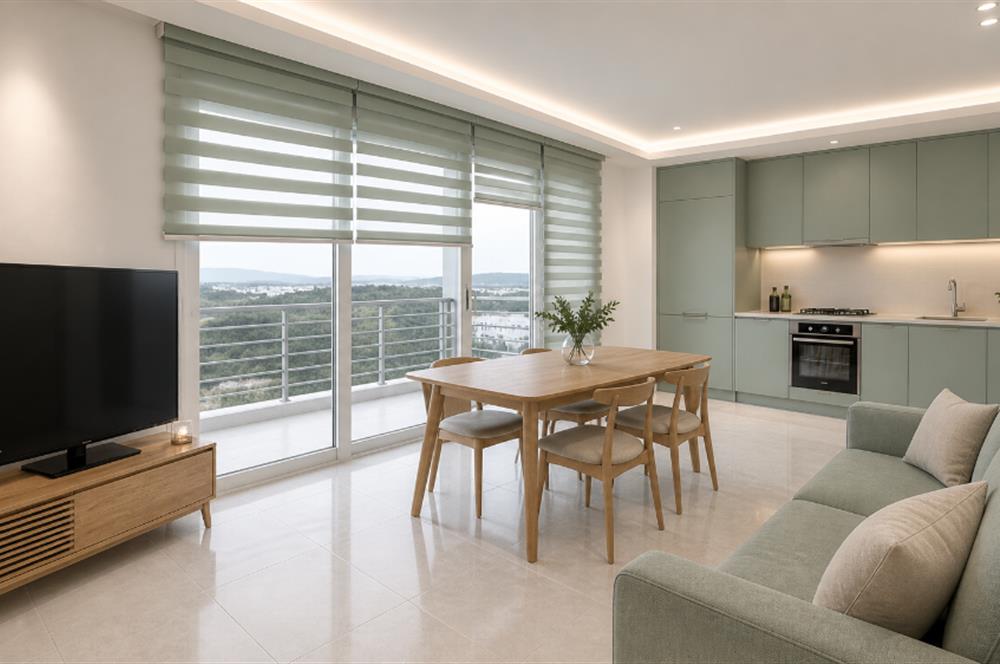 Bodrum'da fırsat 1+1 göl manzaralı daire