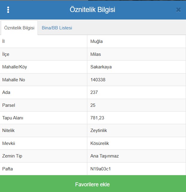 MUĞLA MİLAS SAKARKAYA KÖSÜRELİK MEVKİİNDE SATILIK ZEYTİNLİK ARSA