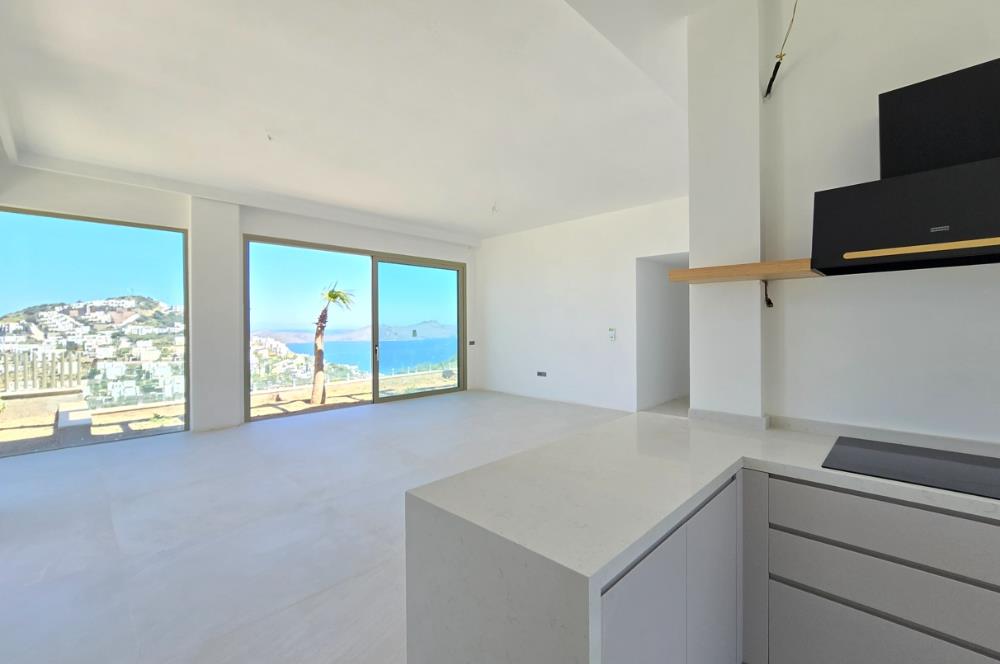 Bodrum Yalıkavak Panaromik deniz manzaralı satılık tek kat sıfır villa