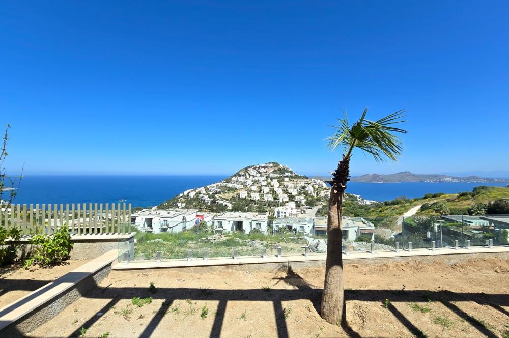 Bodrum Yalıkavak Panaromik deniz manzaralı satılık tek kat sıfır villa