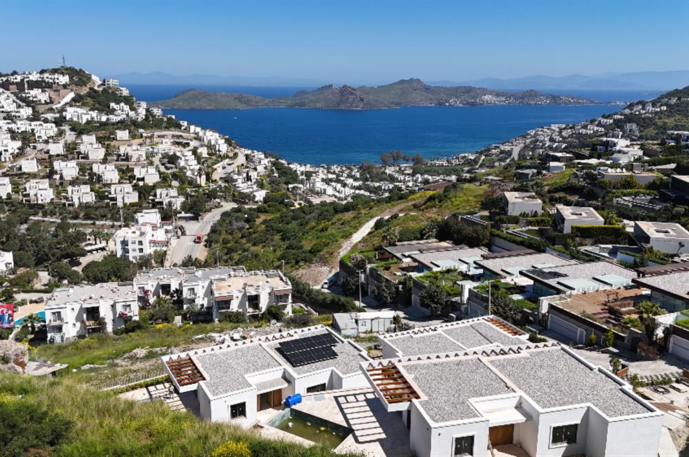 Bodrum Yalıkavak Panaromik deniz manzaralı satılık tek kat sıfır villa