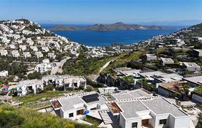 Bodrum Yalıkavak Panaromik deniz manzaralı satılık tek kat sıfır villa