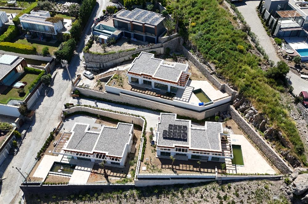 Bodrum Yalıkavak Panaromik deniz manzaralı satılık tek kat sıfır villa