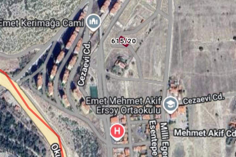 C21 BAL'DAN KÜTAHYA EMET ESENTEPE MAH.DE SATILIK 375 M2 ARSA