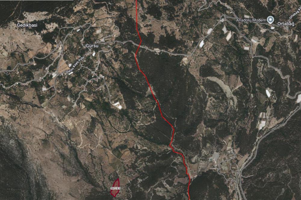  ANTALYA KAŞ GÜRSU’DA ULAŞIMI KOLAY, 14.714 M² TARLA