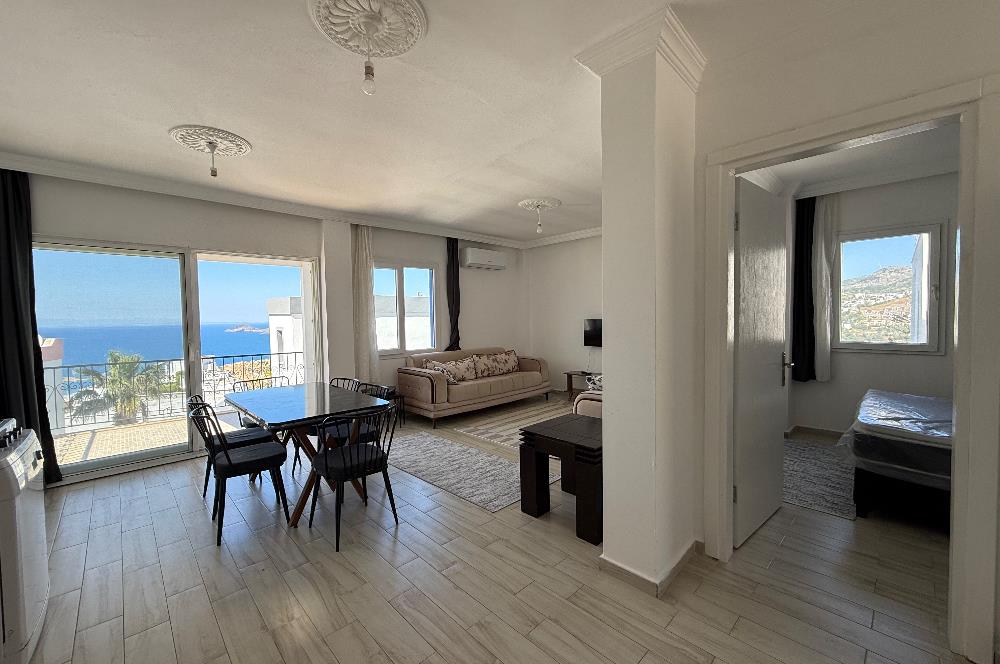 Bodrum Gümüşlük Koyunbaba’da Kiralık Eşyalı Deniz Manzaralı 3+1 Dubleks 